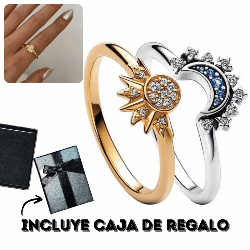 Miniatura 6 de Anillo Duo Sol y Luna +CAJAREG